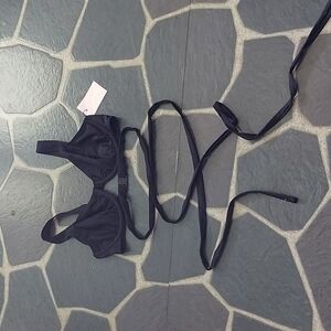 Missguided Thick Strap Underwired Wrap Bikini Top SIZE 12